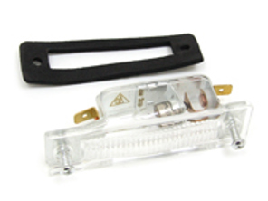 Verre pour éclairage de plaque d'immatriculation. Porsche 911F - PCG63160100