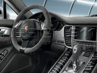 Multi-function Steering Wheel & PDK Selector Lever in Alcantara. Porsche Panamera 2010>> - 97004480180, 97004480181
