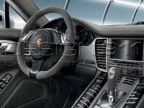 Multi-function Steering Wheel & PDK Selector Lever in Alcantara. Porsche Panamera 2010>> - 97004480180, 97004480181