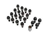 Wheel bolts and locking bolts kit (upto 7mm spacers) Black plated for modern Porsches - 99636120302, 99636120301, 99636120300, WHT004676A, WHT006978, WHT010065A