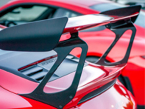 Billet aluminium rear wing risers Porsche 991 GT3 RS - 99151268190, 99151268290, 99151268191, 99151268291, 99151268171, 99151268271