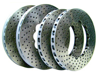 Replacement for CERAMIC Brake Discs DRILLED for Porsche 996 GT3 MKII - 210612170, 210512160, 210512150