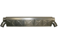 Exhaust, Sport GT, Stainless Steel, polished. Replaces the original GT2 exhaust - 97345S, 1620602700, 97.345S, 99711102680 - 1620602700