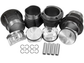 Gesmede JE zuiger en voeringset 104 mm, 22 mm penslag. Porsche 914/VW Type 4