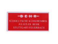 Behr luchtkanaalsticker. Porsche 356B T6 / 356C - 64470157200 - 1601503700