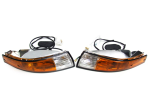 Kit Pilotos Intermitentes y Cristal Frontal con Cristal Aro NEGRO Porsche 911 - 91163194300, 91163194400, PCG63193520, PCG63193620, 91163197000, 91163197001