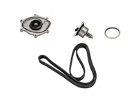 Kit pompe à eau, courroie et thermostat. Porsche 981 Boxster / Cayman / Porsche 991.1 - 0PB121035A, 9A110221800, 0PB903137A, 9A110222602, 9A110622603, 9A712111000, 9A110655900, 0PB121688