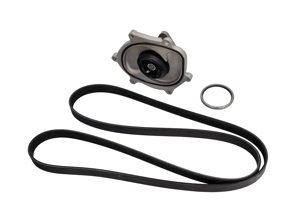Kit pompe à eau, courroie et thermostat. Porsche 981 Boxster / Cayman / Porsche 991.1 - 0PB121035A, 9A110221800, 0PB903137A, 9A110222602, 9A110622603, 9A712111000, 9A110655900, 0PB121688
