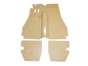 Complete Tan Rubber Floor Mat Set LHD. Porsche 356B T5 - 64455650101, 64455650201, PCG55690200, 64455650401, 64455650301 - NLA55110105400