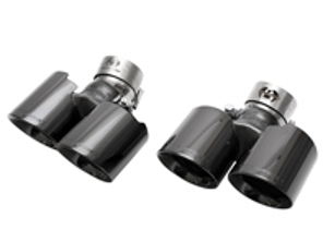 Scarico Deluxe Quad Terminali di Scarico NERO CROMATO. Porsche 991.2 Carrera - 9P1251187, 9P1251187H, 9P1251188, 9P1251188H, 9P1251187A, 9P1251187J, 9P1251187E, 9P1251187F, 9P1251187C, 9P1251187D, 9P1251187L, 9P1251188A, 9P1251188J, 9P1251188E, 9P1251188F, 9P1251188C, 9P1251188D, 9P1251188L