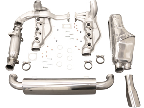 Exhaust set for 964 with single tail pipe and without catalytic converter. With Sport muffler. - 1620001410, 92.565S, 1621400710, 1621100606, 1621101900, 1621200100, 1625000300, 1625000900, 1623400100, 1620701100, 1620600900, 1620606200, 1620801000, 1623104480, 1623104470, 92.247SCLAMP, 99311119500, 96411119205, 96411119800, 90007428202, 99908405202, 99908500102, 92.241S, 92.280S, 92.560S, 92.260S, 91.024S, 91.023S, 96411104205, 96411321316, 96411321315, 96411104504, 96411104502, 96411104605, 96421104004, 96421103905, 96421103932