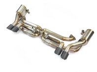 Exhaust Muffler / Sport Switchable Race Exhaust System in Titanium DesignTek. Porsche 991.1