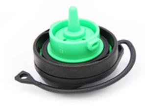 Tapón con correa de sujeción para depósito de combustible. Porsche 970 Panamera - 97020124106, 97020124104