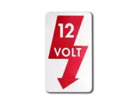 Autocollant '12 Volts' pour Porsche 356 - PCG70183300