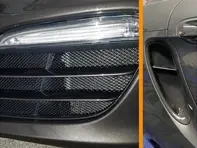 Complete draadgaasset voorbumper en zijrooster Porsche 981 Boxster