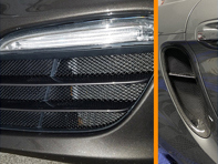 Complete Front bumper and side vent wire mesh kit Porsche 981 Boxster