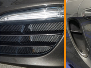 保时捷 981 Boxster 前保险杠和侧通风口金属丝网套件