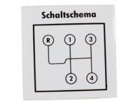 Decalcomania per parabrezza, schema del cambio. Porsche 356B/356C - 64470154200 - 1601503100