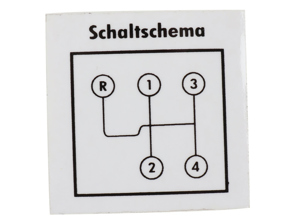 Aufkleber für Windschutzscheibe, Schaltmuster. Porsche 356B / 356C - 64470154200 - 1601503100