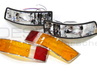 Kit frecce e lente posteriore con lente cerchio CROMATA. Porsche 911 - 91163140333, 91163140433, 91163193900, 91163194000, 91163192303, 91163192403, 91163197100, 91163197101