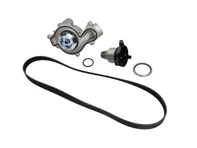 Kit pompe à eau, courroie et insert de thermostat pour Porsche Cayenne 9YA / Panamera 971 / Macan 95B.2 / 95B.3 V6 - 9A712101304, 9A712168800, 9A110655900, 0PB121688, 9A790313710, 9A712101303