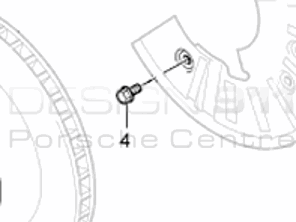 Brake disc cover plate Bolt. Porsche Cayenne MKII