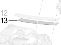 Front bumper grille slat, lower. Porsche 991.2 Turbo 2017>> - 99150576504OK1, 99150576604OK1