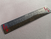 Danger High Voltage decal. Porsche 964 Turbo / 928 - 96470116300
