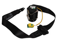 Front Three-point seat belt, Black. Porsche 955 Cayenne >>2005 RHD - 95580300211HCP, 95580300111HCP, 95580300211, 95580300111
