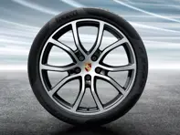 Cerchi in lega da 21' Cayenne dal design esclusivo NERO e pneumatici estivi Porsche originali - 9Y0044660L, 9Y0044661L, 9Y0044662L