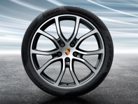 21' Cayenne Exclusive Design BLACK Alloy Wheels & Summer Tyres Original Porsche - 9Y0044660L, 9Y0044661L, 9Y0044662L