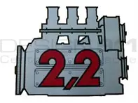 Adesivo motore 2.2L per lunotto posteriore. Porsche 911 anni 70-73 - 91170110200