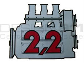 Adesivo motore 2.2L per lunotto posteriore. Porsche 911 anni 70-73 - 91170110200