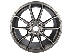 20' GT4 Alloy Wheels in Platinum (satin-gloss). Original Porsche - 98104460302, 00004460719