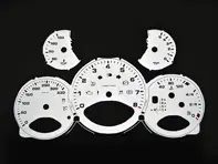 Instrumentgezichtsset, wit. Porsche 997.2 PDK - km/u - 330 km/u - 9764121004PDK - F97 641 210 04TIP, F9764121004TIP