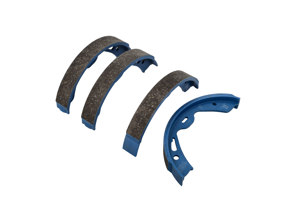 Handbrake shoes (set of 4). Porsche Panamera 970 / 981 Boxster / 981C Cayman / 991 Carrera - 97035299300, 97035299301, 97035299302, 298698533, 971698533, 971698533C, 971698533D, 971698533AA, 971698533E