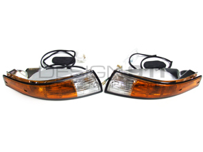 Kit Pilotos Intermitentes y Cristal Frontal con Cristal Aro NEGRO Porsche 911 - 91163194400, 91163194300, PCG63193520, PCG63193620, 91163197000, 91163197001