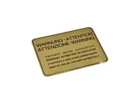 Adesivo di avvertimento per i fan. Porsche 928 - 92870115102