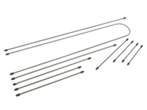 10-piece metal brake line set. Porsche 911 / 912 1964-1968 - 90135560400, 90135560401