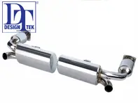 Sport Exhaust Porsche 996 Turbo with 200 SPORTS CELL CATS -DesignTek - 125949, 55-PS103, 99611102775, 99611102776, 99611198775, 99611198777