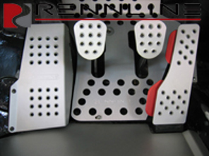 Rennline Aluminium 4 Piece Pedal Set Perforated. Porsche 911/912/930 COUPE Manual Cars - P44.21.11, P442111