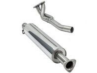 Downpipe and Front Silencer for - Porsche 944 2.7ltr M44-11 and M44-12 CARGRAPHIC N-GT - 94411198703, 94411198503, 94411198501