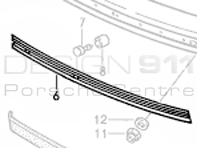 Incrustation en plastique en caoutchouc d'impact. Porsche 911 - 91150514902
