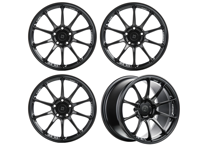 Titan 7 Forged T-R10 10 Spoke Alloy Wheel Set Machine Black 21'. Porsche  9J1 Taycan - TR102195050513071MB, TR102111555513071MB