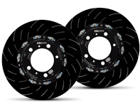 EBC Racing Dischi freno posteriori SLOTTED flottanti in due pezzi per Porsche - 38007063, 38007064, 99135140581, 99135140681, 99135140682 - SG2F012