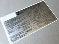 Adesivo antinquinamento per cofano motore. Porsche 944 (1986) USA/CANADA - 94400611510