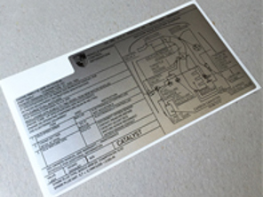 Adesivo antinquinamento per cofano motore. Porsche 944 (1986) USA/CANADA - 94400611510