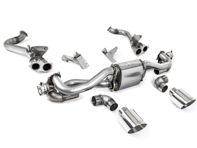Milltek GPF bypass sports exhaust with polished gt-115 trims. Porsche 718 Cayman GT4 / Boxster GTS 4.0ltr