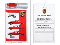 Porsche Classic Oil Change Label 20W-50 for Porsche 356 / 914 / 911 2.0-2.7L - PCG04320928, PCG04320929, 20W50, 20W 50, 20W-50