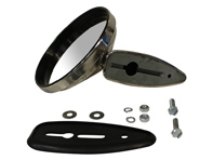 Miroir de porte rond Durant Style avec rebord. Porsche 911 1968-71 - 90173111101 - 1689100400, URO-004082, EP090748, 911278